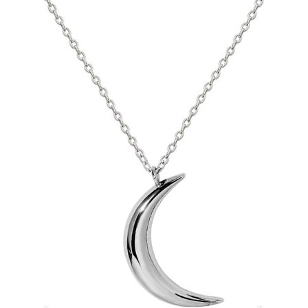 Högpolerad Sterling Silver Hängsmycke Halsband Dam Smycken