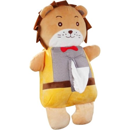 Bil Væv Boks Holder Tegneserier - 1 stk Sød Dyre Plys Væv Boks Holder Omslag Til Bil Instrumentbræt Sæde, Bil Servietholder