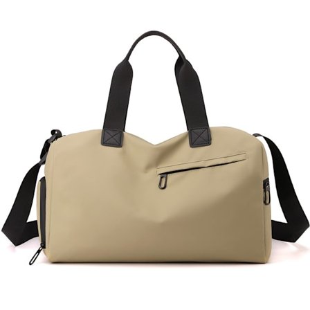 Sports Gym Bag For Weekend Bag Med Rom For Sko, Tørr Våt Separasjon (Khaki)