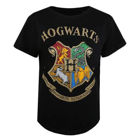 Harry Potter Hogwarts T-shirt För Dam/dam S Svart