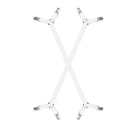 2 stk. Justerbare Elastiske Suspender Gripper Holder Stropper Til Seng Sengetøj Madrasovertræk Sofa Cushio