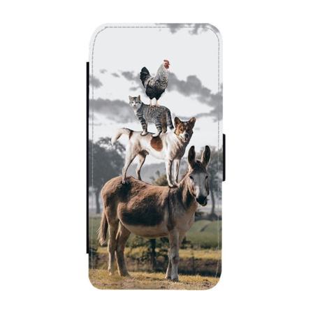 Djurkompisar iPhone 12 Mini Plånboksfodral multifärg