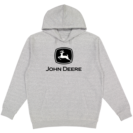 John Deere Hoodie Logo Grey