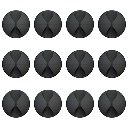 12-pack kabelklämmor, sladdorganisatörhållare, självhäftande sladdhantering