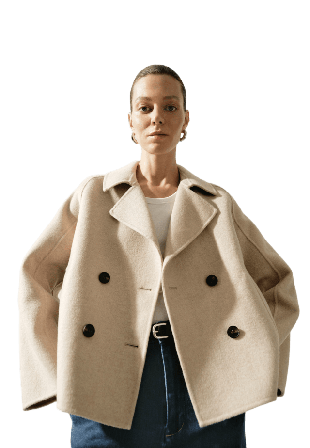 Wera Jacka i ullmix HEATHER Jackor Beige 40