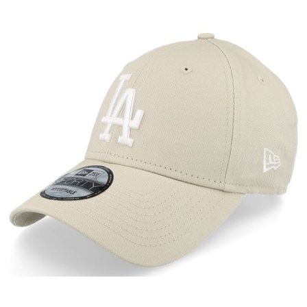 New Era - MLB Beige adjustable Keps - Los Angeles Dodgers League Essential 9FORTY Stone/White Adjustable @ Hatstore