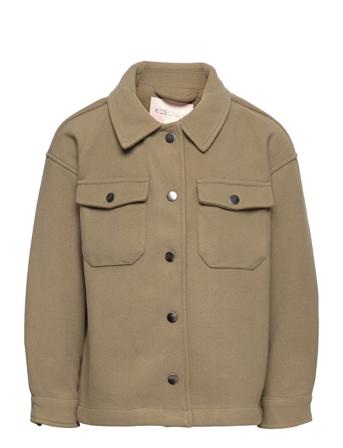 K Llene L/S Shacket Pnt Green Kids Only