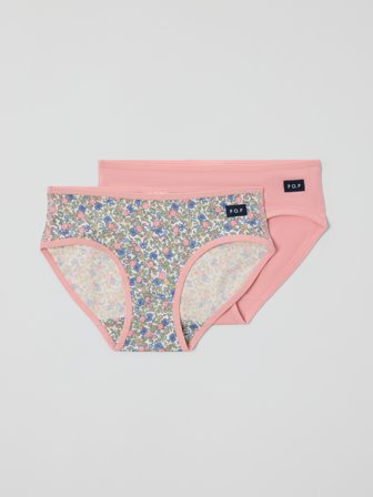 2-pak truser - 98 - 104 - barneklær - pink - Polarn O. Pyret