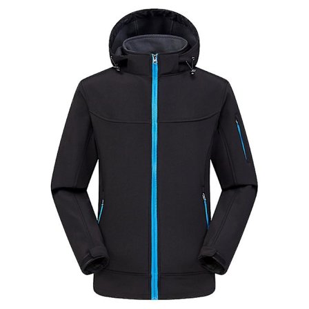 Herre Softshell Jakke med Hetter, Vanntett Lett Vindjakke