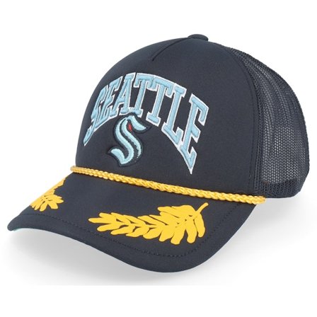 Mitchell & Ness - NHL Schwarz trucker Cap - Seattle Kraken Gold Leaf Black Trucker @ Hatstore