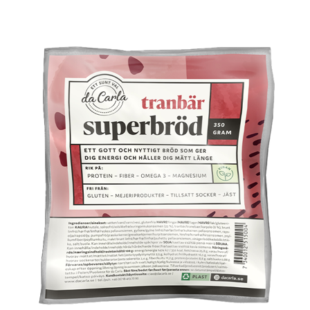 Da Carla Superbrød Tranebær, 350 g
