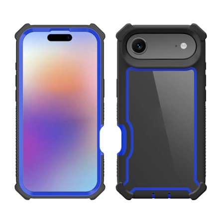 Tvåfärgat Stöttåligt Skal för Telefon, 4-Hörns Skydd, Stilren Euro Design (IP 17/17 Air/17 Pro/17 PM, Flerfärgad)