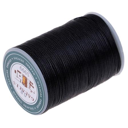 PC vokset tråd 0,8 mm 90 m polyester snor Sytråd Black