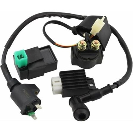 TS-CDI-boks Tennspole Spenningsregulator Starter Solenoid Relé Erstatning for 50cc 70cc 90cc 110cc 125cc 150cc ATV