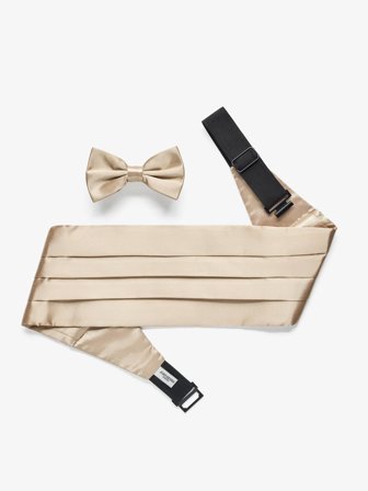 John Henric Men's Gold Cummerbund Size Onesize