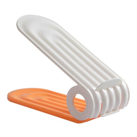 Sammenklappeligt skostativ dobbeltlags integreret skohylde justerbar pladsbesparende skridsikker plastiksko (LGL)