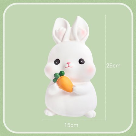 Barns pengar Bank Drop Proof Money Burk För Heminredning Kanin Form