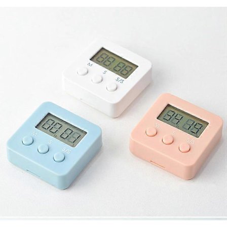 Digital Timer, 4-pak Mini Stopur med Høj Alarm, Nedtælling Optælling til 99.59 & LCD-Display Kort Timer til Køkken, Kontor, Sport Pink