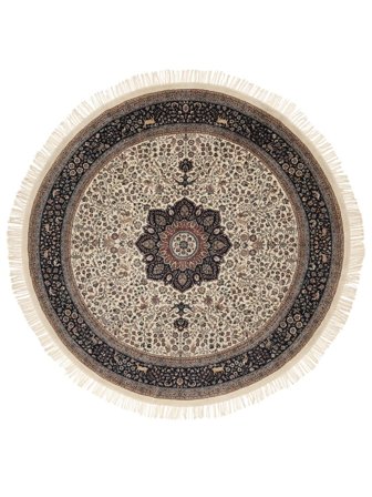 Sarough American Teppich 243X246 Quadratisch Braun/Beige Wolle, Indien