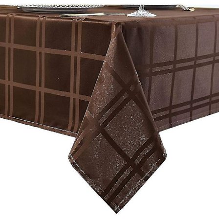 Rektangulært Dug Plaid Stil Polyester Dug Spildsikker Krøllefri