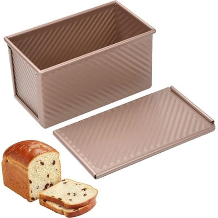 Brødform med lokk, non-stick, 19x9,5x8 cm, for hjemmelaget loffbaking