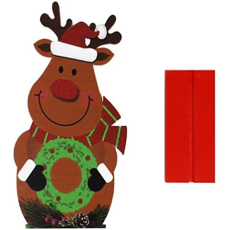 Juletræspynt i træ - Julepingvin Skilt Plade Rustik Dekorativt Skilt X