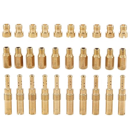 30 stk. karburator hoveddyse og 10 stk. langsomme pilotdyser til PWK Keihin OKO CVK PWM karburatorer