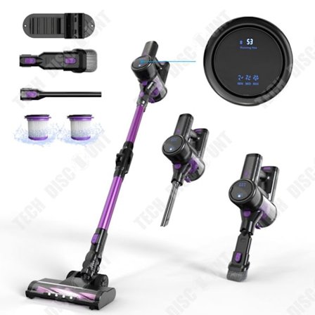 Sladdlös dammsugare - TECH DISCOUNT - Modell TD - 22kPa - Borstlös motor - Tillbehör ingår