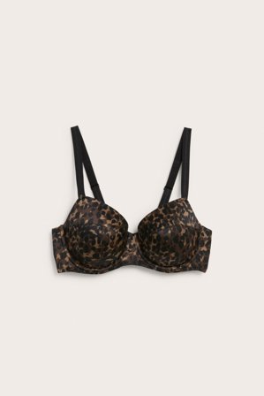 Kappahl | Wyściełany stanik w satynowym wykończeniu | Brązowy