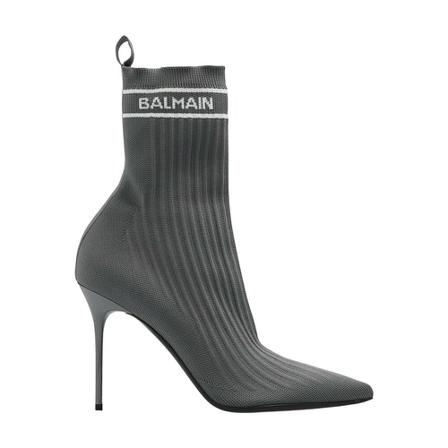 Balmain, Skye heeled ankle boos Grijs, Dames, Maat:38 EU