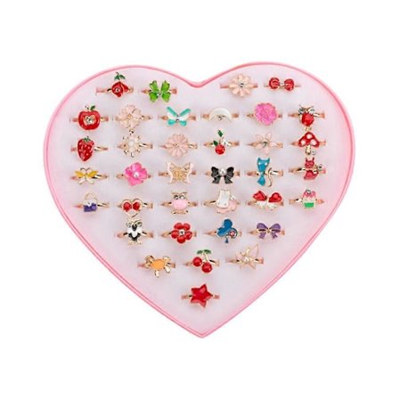 36 kpl Leluja Lasten Tyttöjen Sormukset Juhlatarvikkeet Korut Lelut Sormus Sarjakuvahahmo Sormus