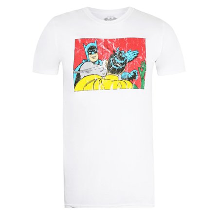 Batman herr Slap T-shirt L vit