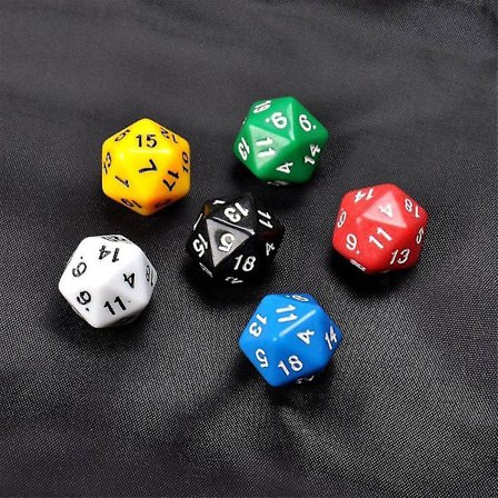 Noppa, 20-sivuinen Noppa Gem, Noppapeli, Noppasetti, Noppapelit