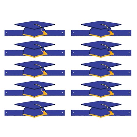 10 stk. Graduation Hat med dusker for barnehage og førskole Graduation Event Lett å montere Papir hodeplagg