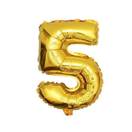 Stor siffer ballong i gull til bursdagsfest 102cm - 5