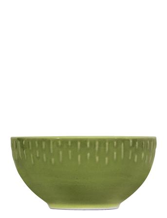 Confetti Olive Skål M/Relief Porcelæn 14 Cm. Home Tableware Bowls Breakfast Bowls Green Aida