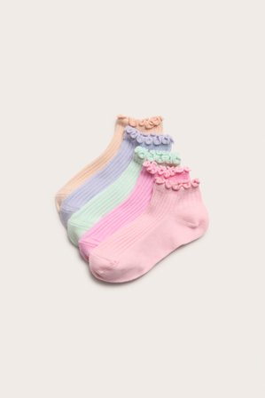 Kappahl | Nilkkasukat, 5 parin pakkaus | Pinkki