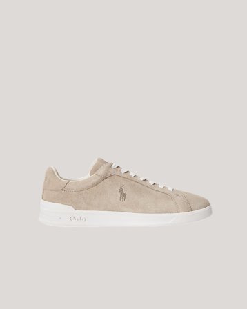 Polo Ralph Lauren Heritage Court II Suede Sneaker Beige Schoenen Jongens - Kids Brand Store