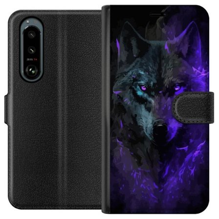 Kompatibelt Plånboksfodral till Sony Sony Xperia 5 III Varg Lila