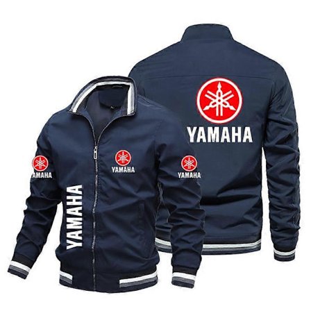 2024 Ny herrejakke yamaha motorcykel Logo Print Jakke trendy Casual Løs Herre biker Jakke Oversized yamaha tøj S-5XL