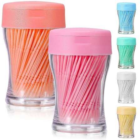 6 Æsker Tandstikker Tand Dobbeltsidede Tandstikkere Picks Flossers Plast Tandstikkere Til Rengøring