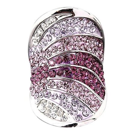 925 Sterling Silver Ring för Kvinnor i Koreansk Stil med Fullt Besatt Rhinestone på Pekfingret