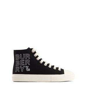 Kids - Burberry Black Branded Sneakers 33 (UK 1) - Trainers - 33 (UK 1) - Black - Junge
