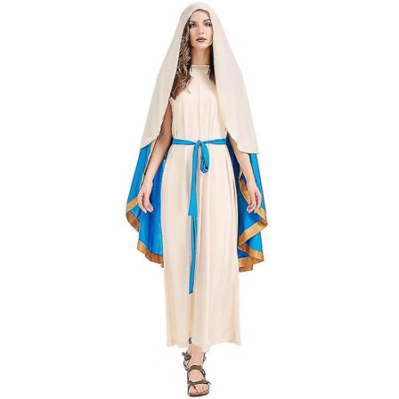 Snabb leverans Jungfru Maria Vuxen Cosplay Halloween kostym Jungfru Maria