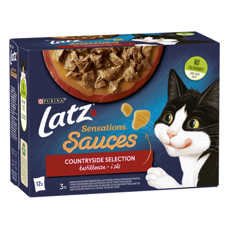 Purina Latz - Latz Sensations Sauser Landlig i saus 12x85g - Katt - Kattefôr & kattemat - Våtfôr og våtmat - ZOO.no