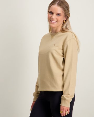 Polo Ralph Lauren French Terry Sweatshirt Beżowy Swetry Dziewczyna - Kids Brand Store