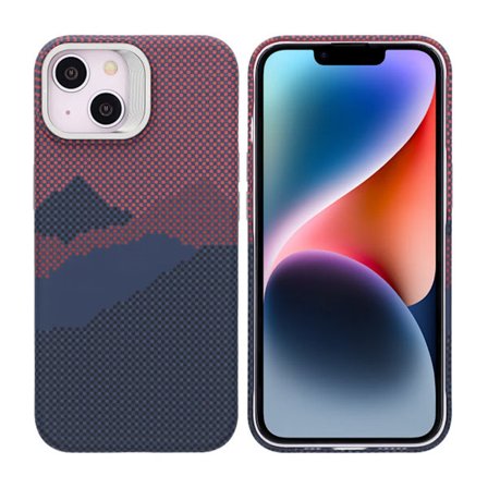 Mountain and xinghe mountain peak Case For iPhone 14/13 mountaln red