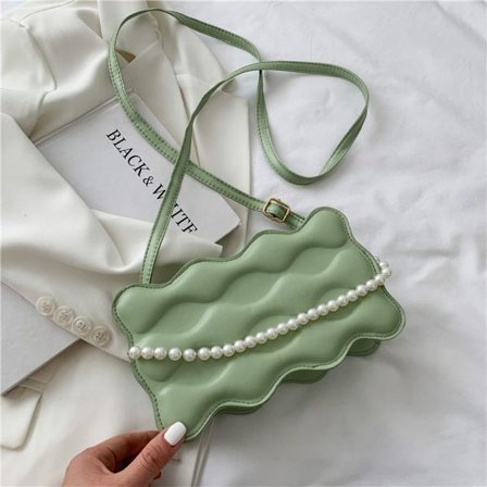 New Wave Pattern Damväska One Shoulder Bag GRÖN