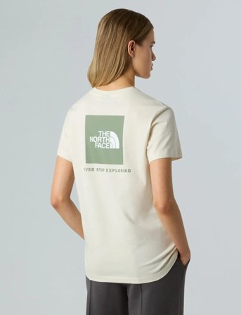 The North Face W Ss Box Nse Relaxed Tee - Cream - M