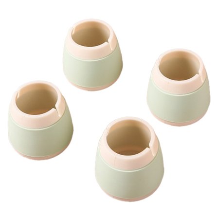 Runde lysegrønne stolebensbeskyttere, anti-ridse, skridsikre silikonepuder til møbelbeskyttelse